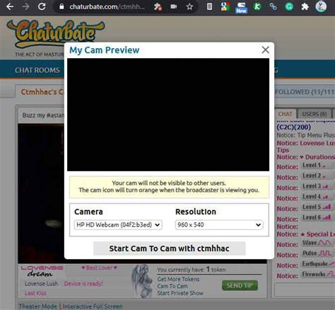 [ANSWERED] How to Cam2Cam at Chaturbate: 2021 Version